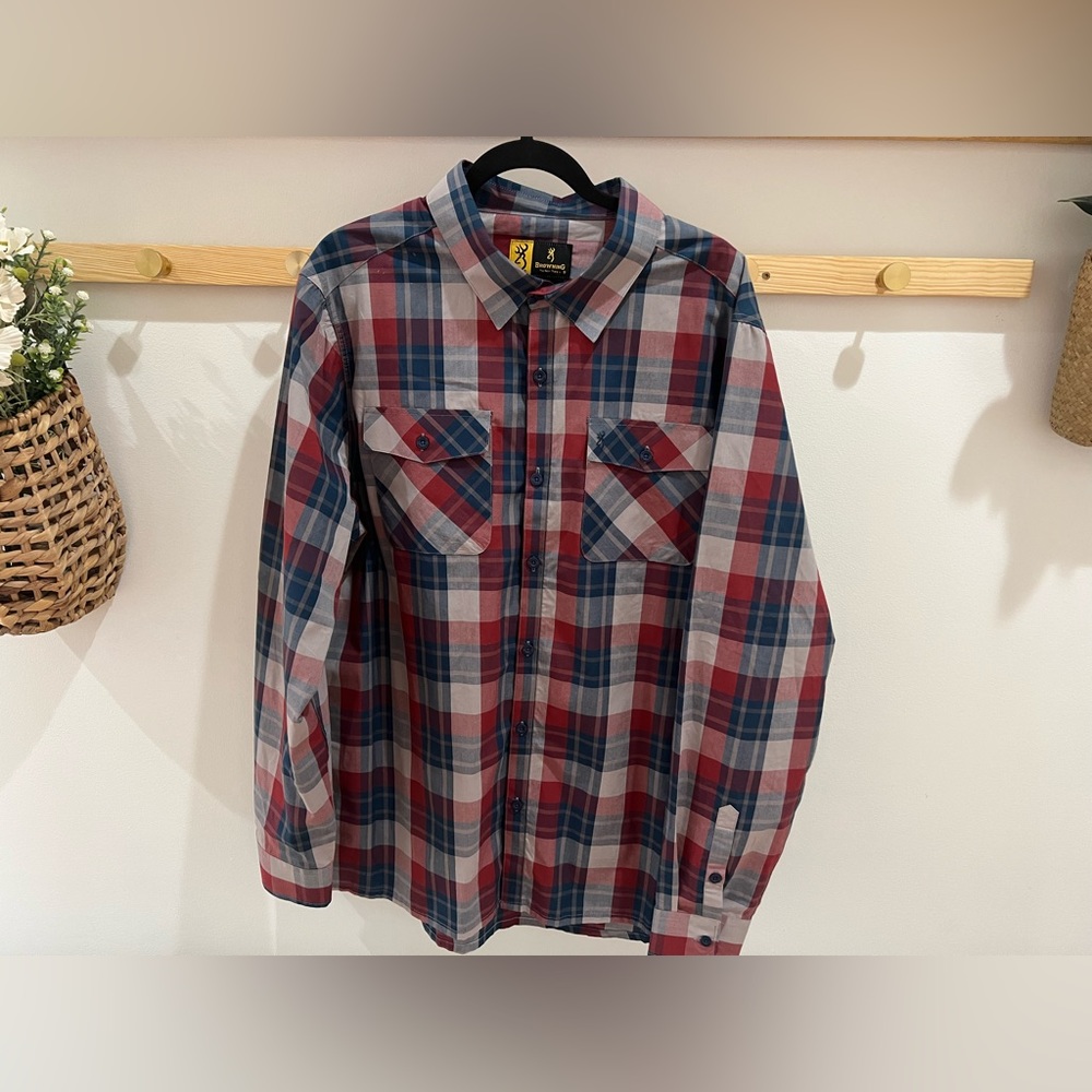 Men’s XL plaid Browning long sleeve button down